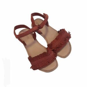 Old Navy Girls Suede Fringe Sandals 10